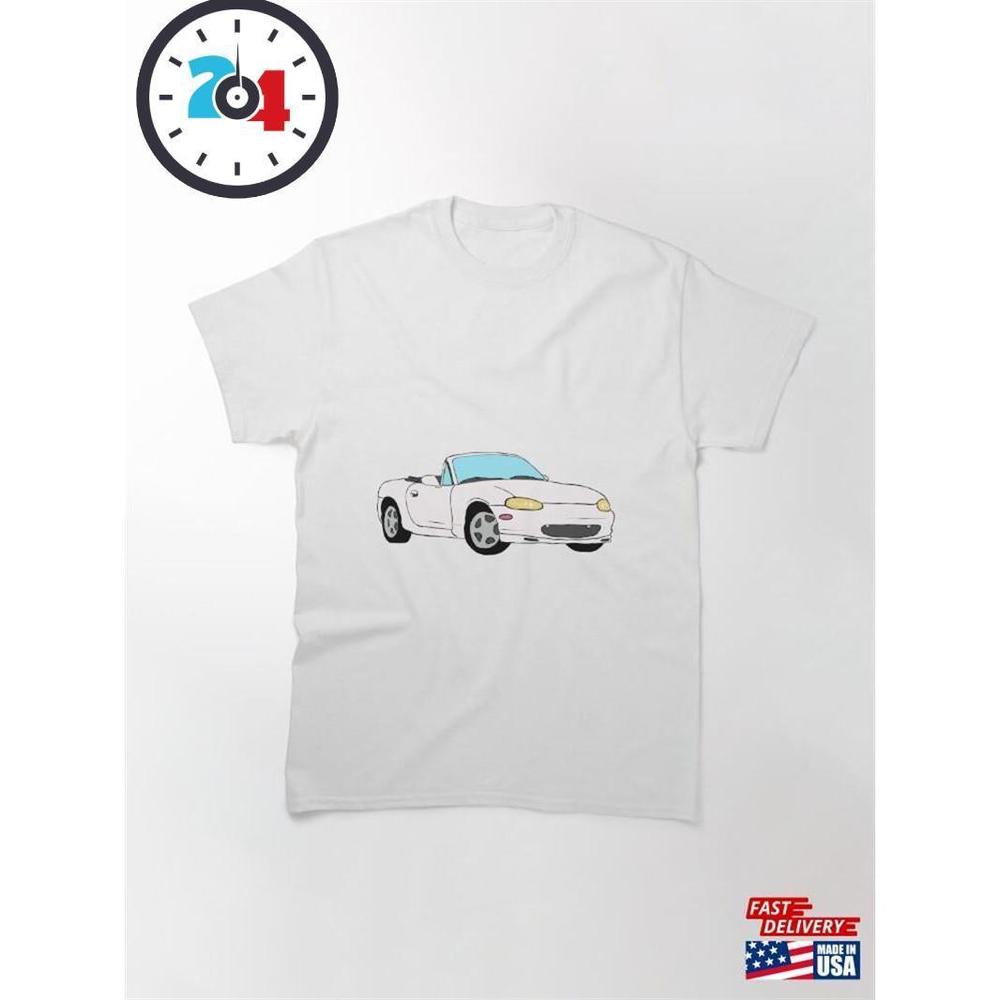 1999 Mx 5 Mazda Miata White Classic T-Shirt Unisex